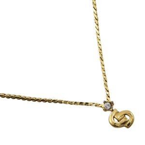 Dior CD logo Necklace Plated Gold 4.6g Women